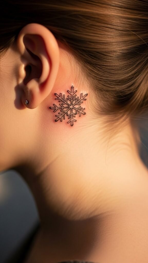 Tiny Snowflake Behind the Ear