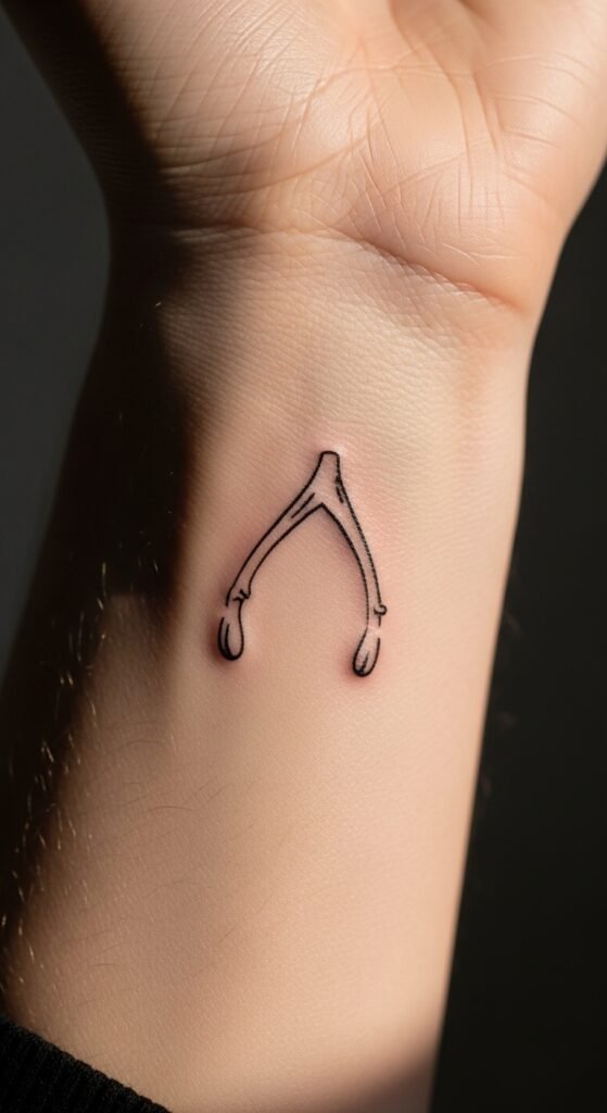 Tiny Wishbone Outline