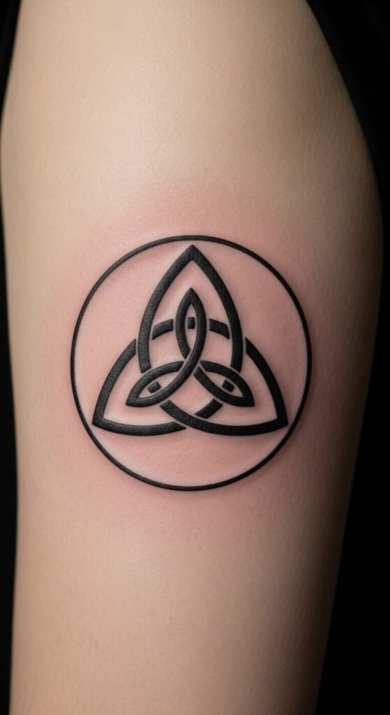 Trinity Knot with Circle of Unity