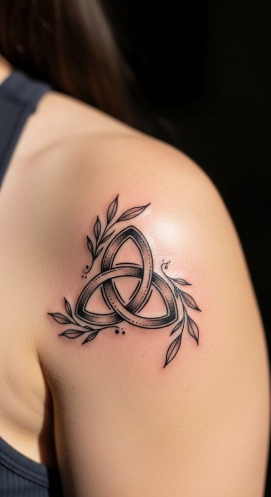 Trinity Knot with Nature Elements