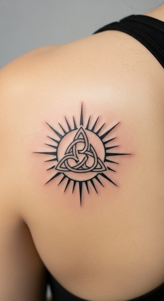 Trinity Knot with Sun Motif