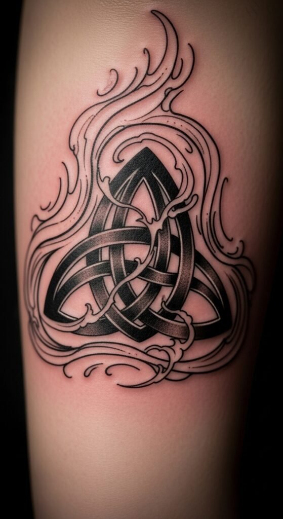 Trinity Knot with Water Flow Lines