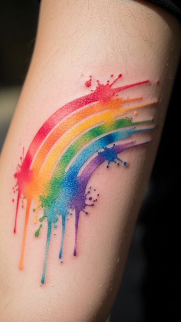 Watercolor Splash Rainbow