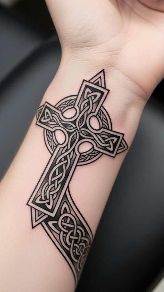 Wrist Wrap Celtic Cross