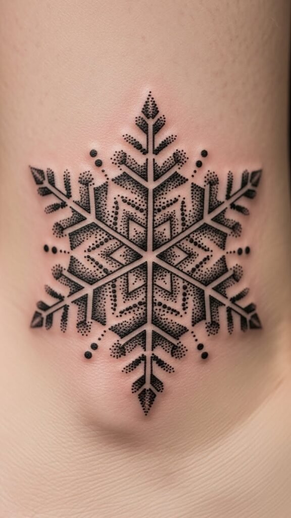 Fine Dotwork Snowflake