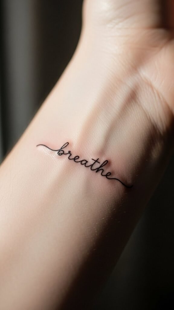how to choose minimal lettering tattoos