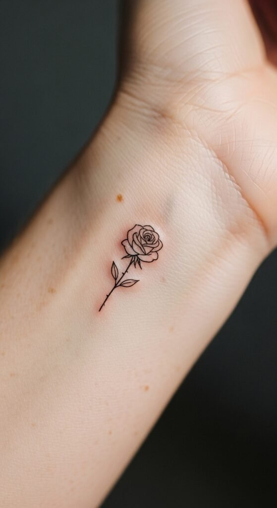 how to choose tiny rose tattoos