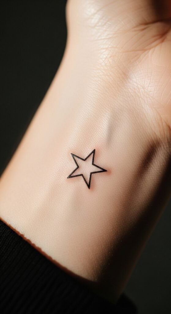 how to create minimal star tattoos
