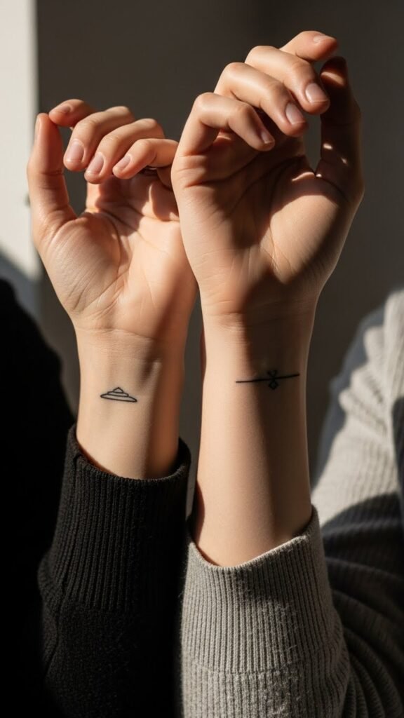 how to design minimalist couple tattoos