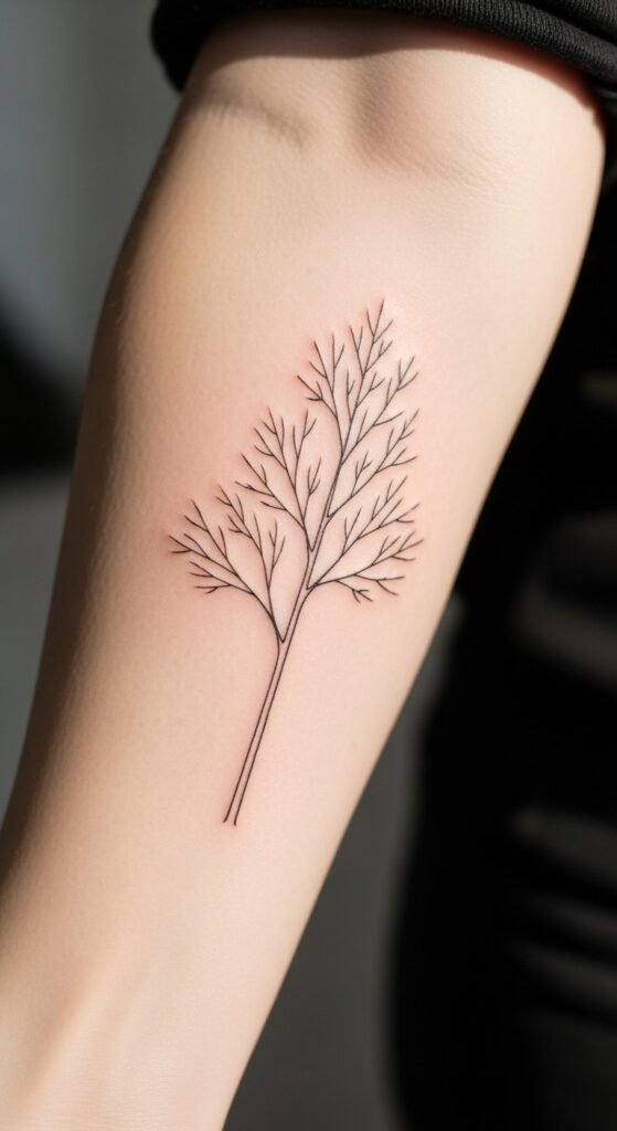 how to draw minimalist tree tattoos