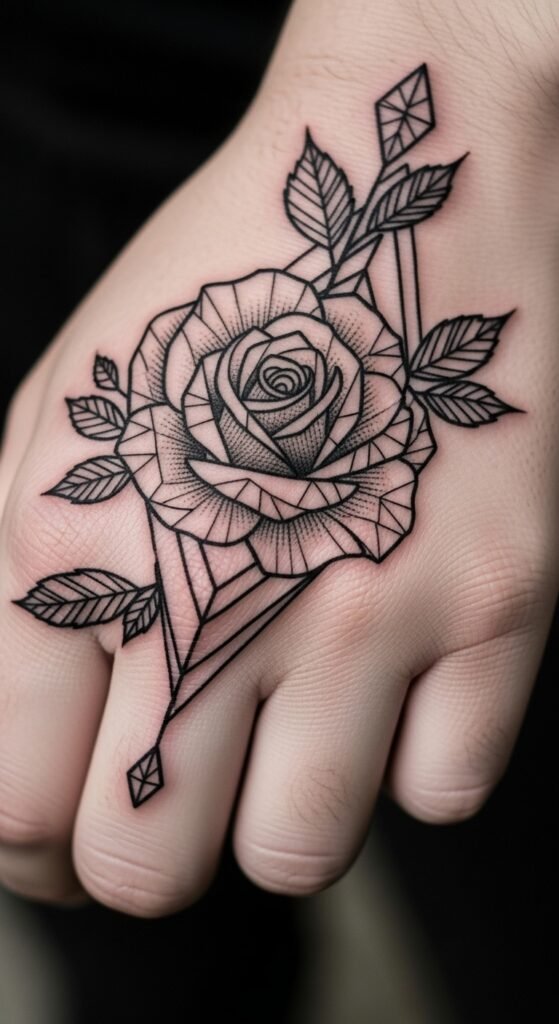 Geometric Rose Design
