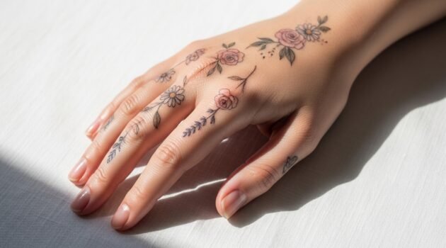28 Gorgeous Floral Hand Tattoo Ideas That Feel Soft and Feminine