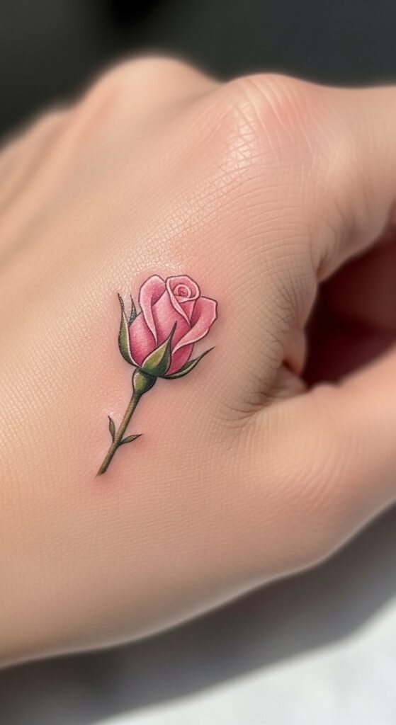 Rosebud Behind the Thumb