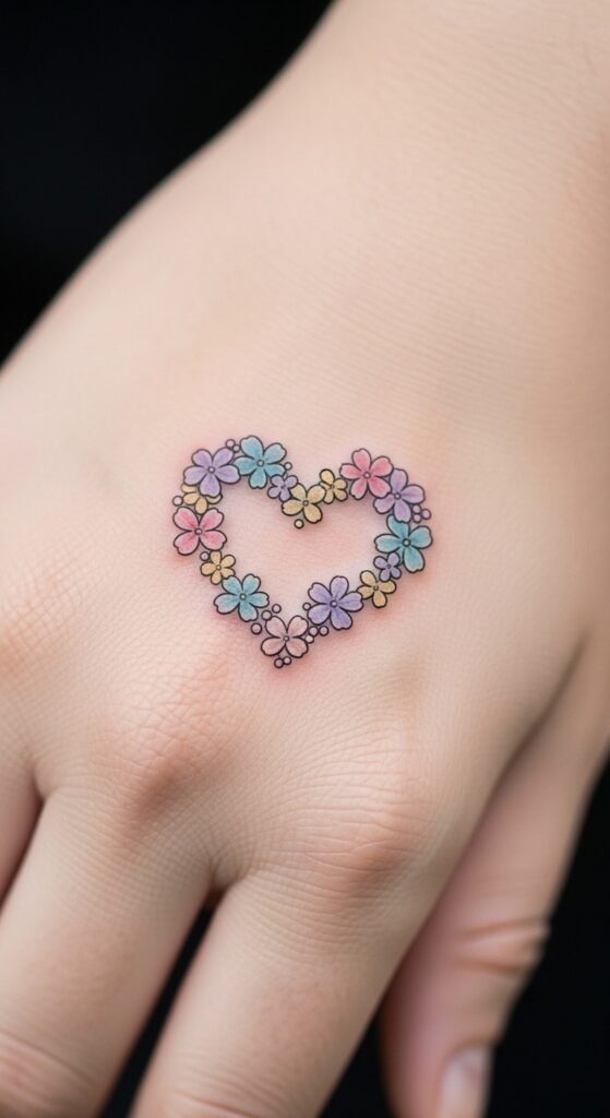 Mini Floral Heart