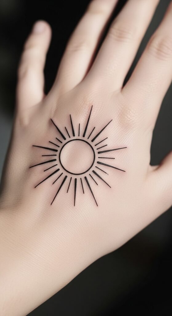 Simple Sun Silhouette