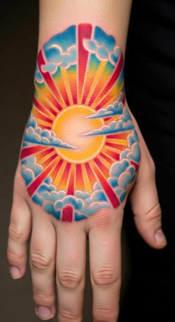Radiant Sun and Clouds
