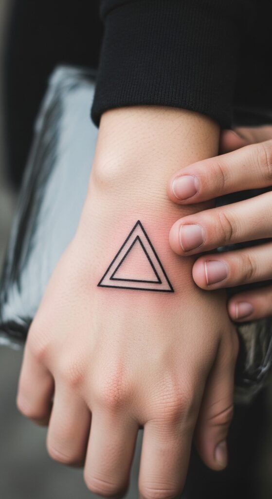 Minimalist Triangle Tattoo
