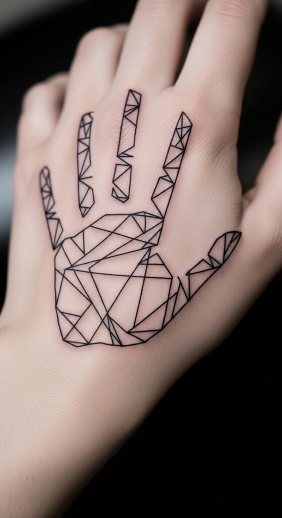 Minimalist Handprint Tattoo