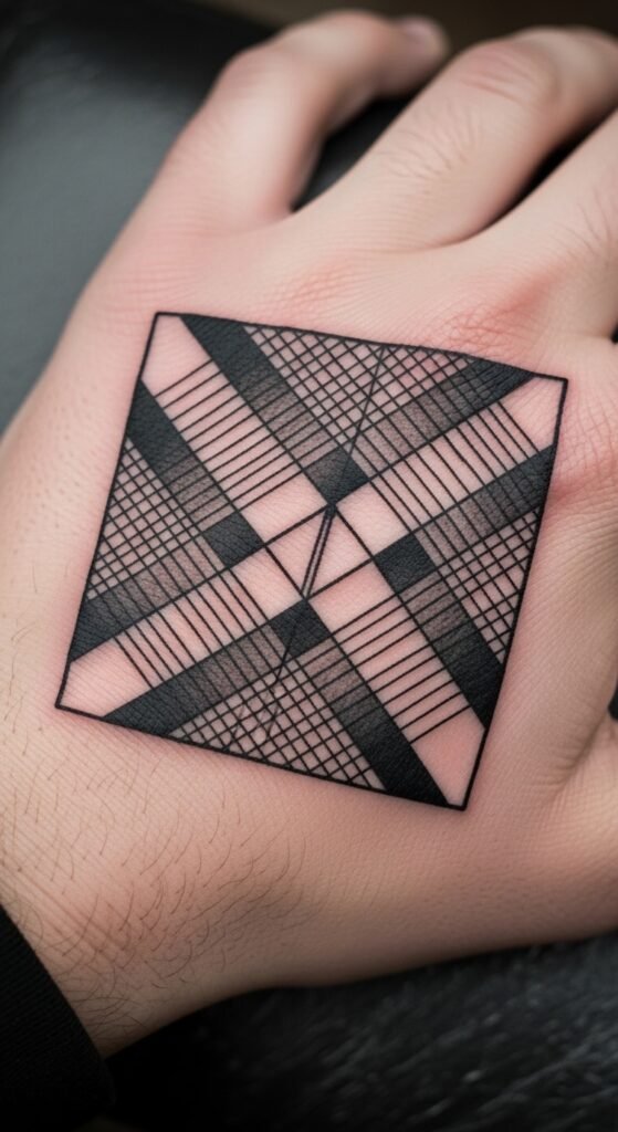 Square with Diagonal Lines