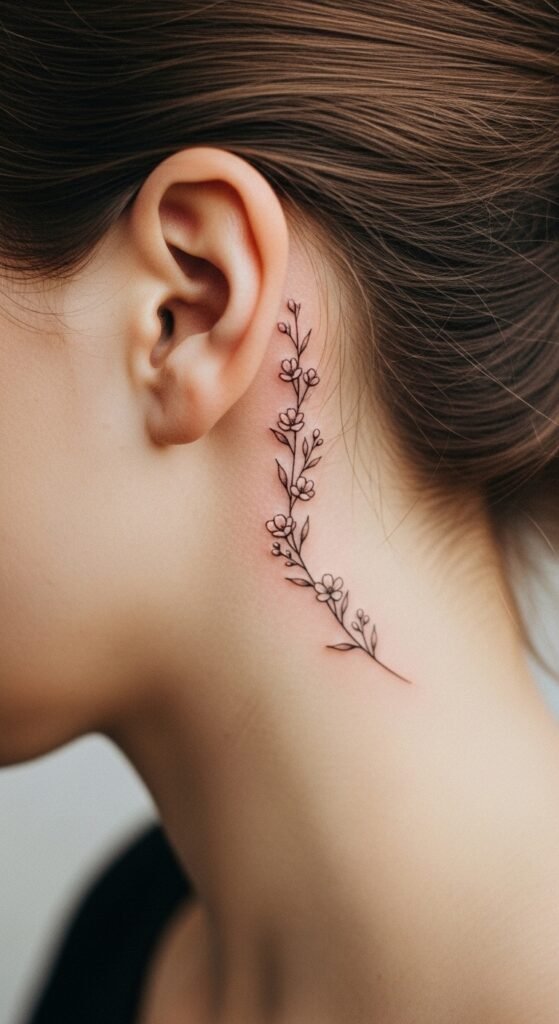 Perfect Behind-the-Ear Tattoo