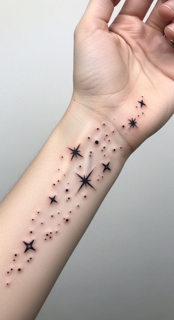 Starry Sky on the Side of the Hand