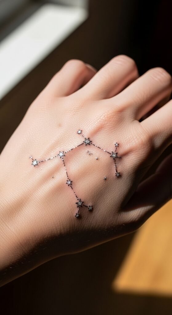 Constellation on the Back of the Hand