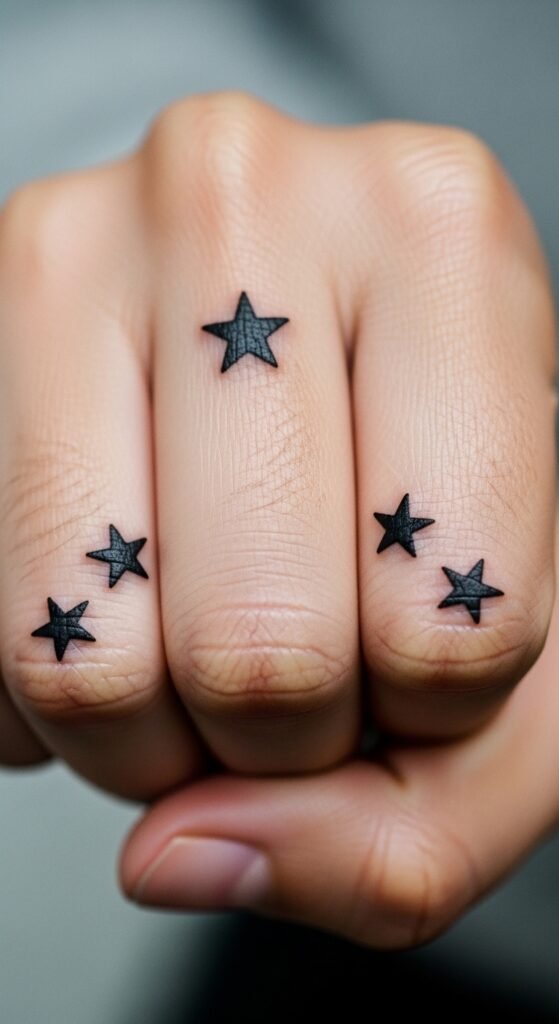 Mini Stars Across the Knuckles