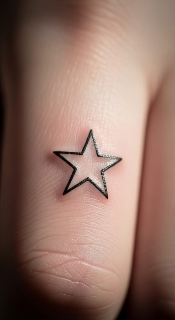 Tiny Star on the Side of the Finger