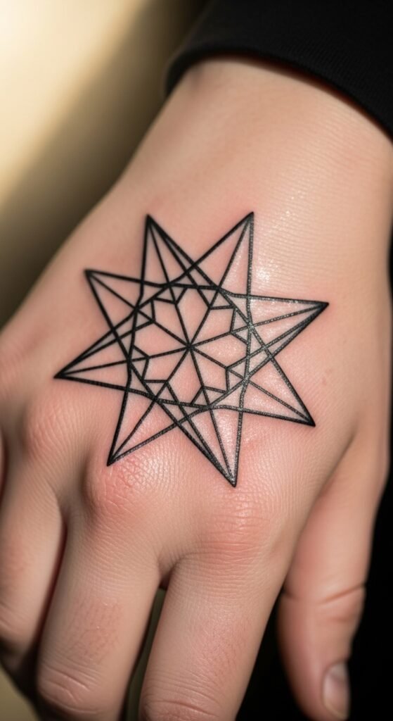 Geometric Star Hand Design