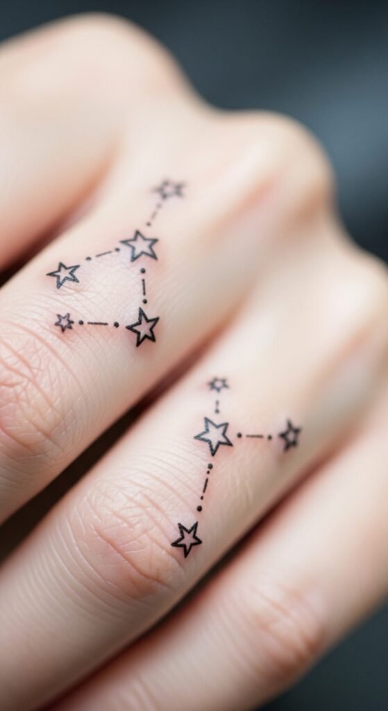 Tiny Stars Along the Finger Joints