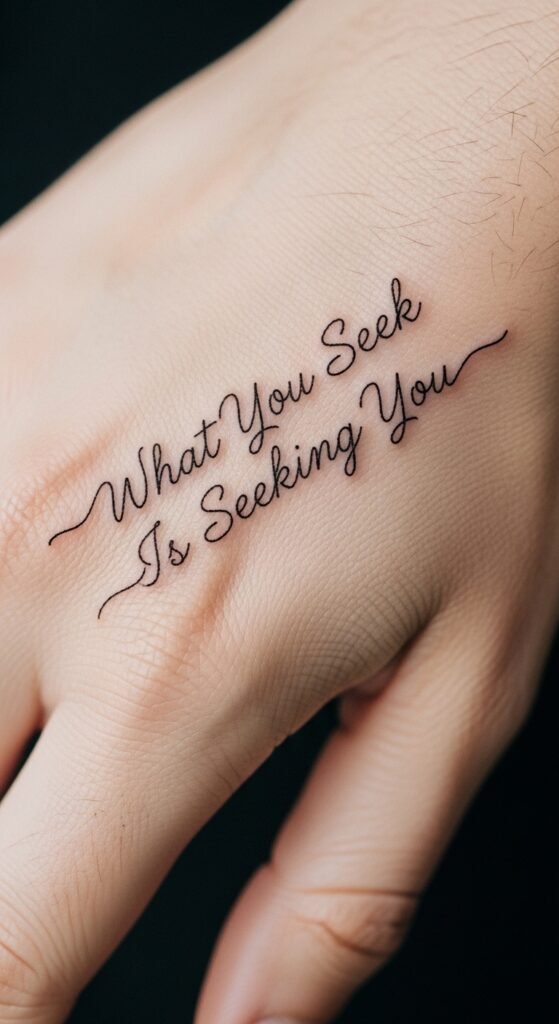 What You Seek Is Seeking You