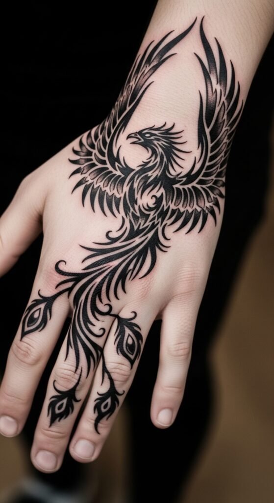 Tribal Phoenix Tattoo