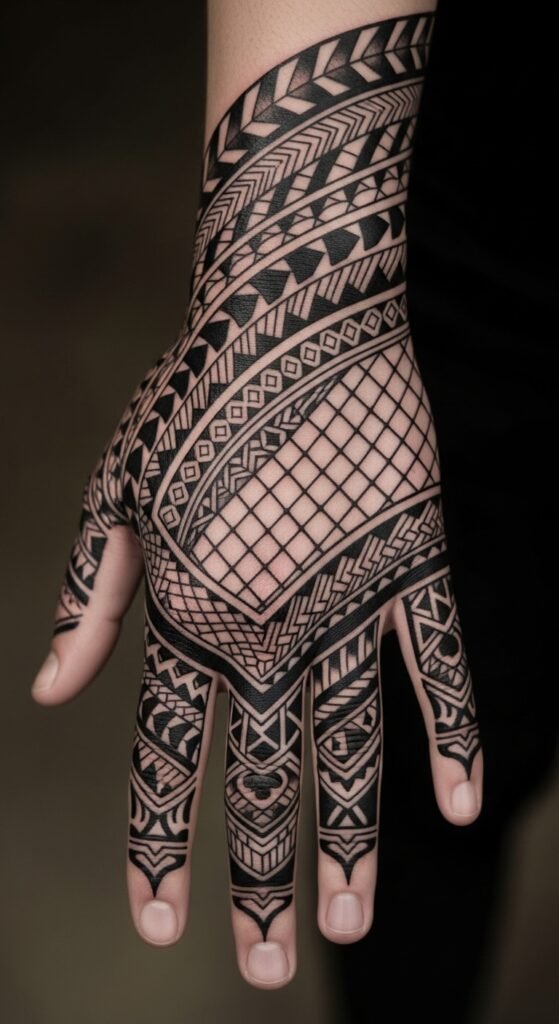 Full Hand Tribal Mesh