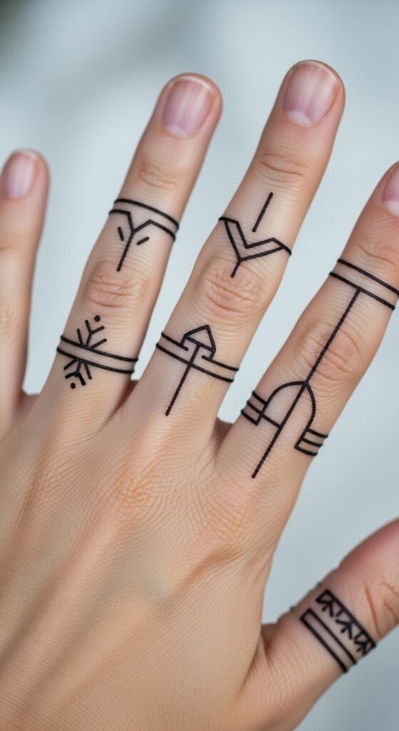Minimal Tribal Finger Bands