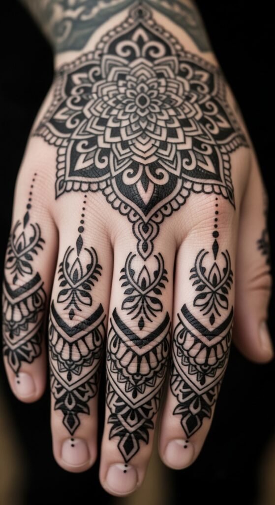 Tribal Mandala Fingers