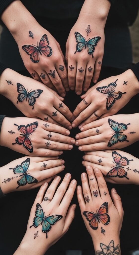 Butterfly Hand Tattoo