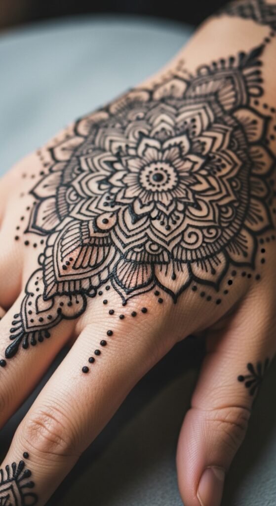 Mandala with Henna-Style Details