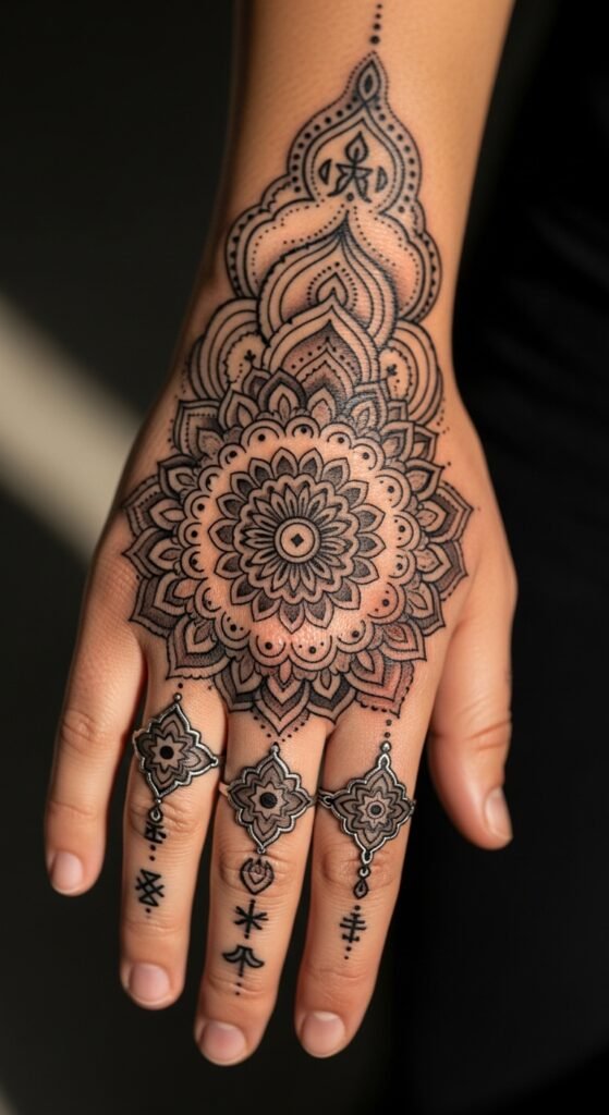Mandala with Finger Rings