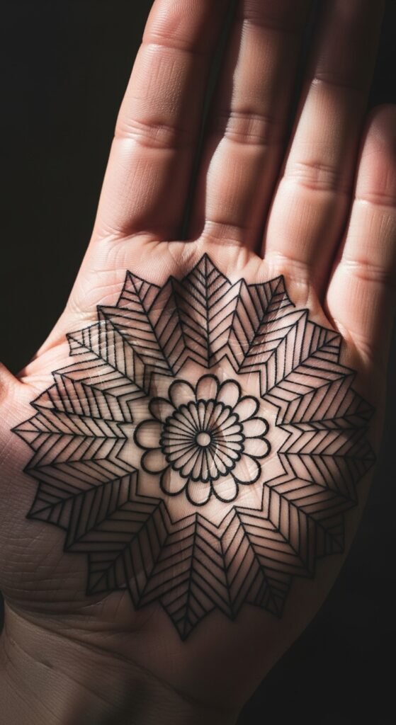 Mandala with Chevron Patterns