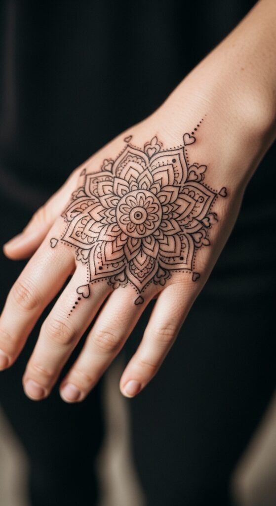 Mandala with Tiny Hearts