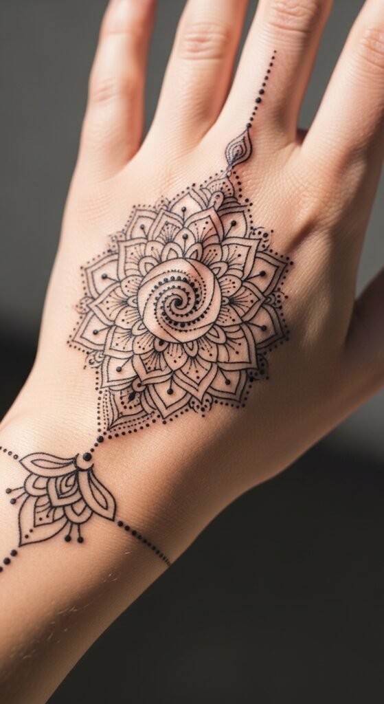 Mandala with Tiny Spirals