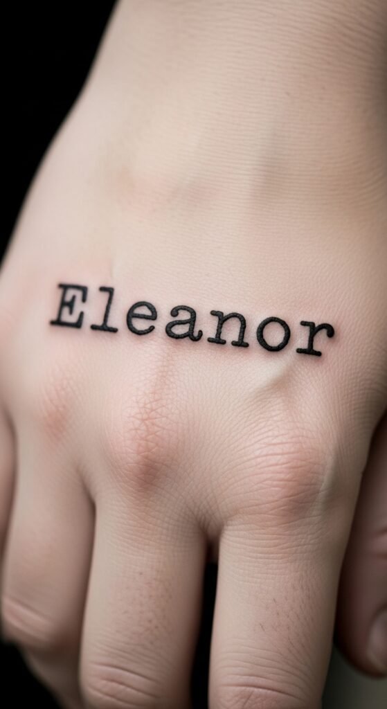 Name in Typewriter Font