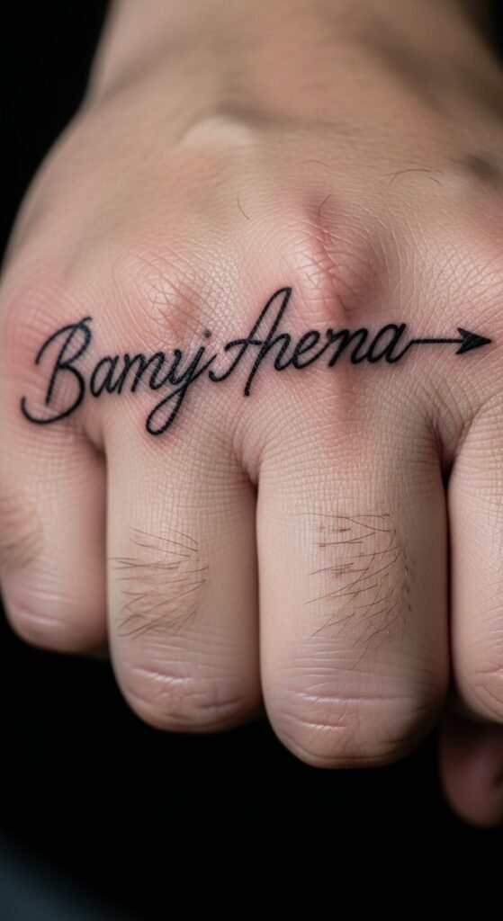 Name with Arrow Accent