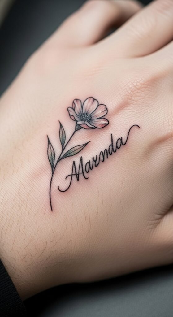 Name with Small Flower