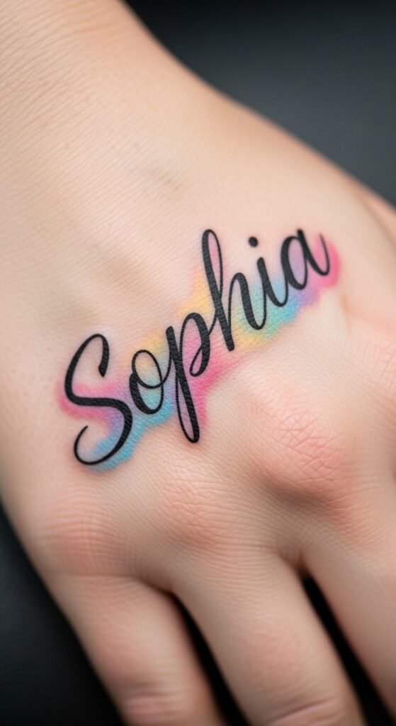 Watercolor Name Accent