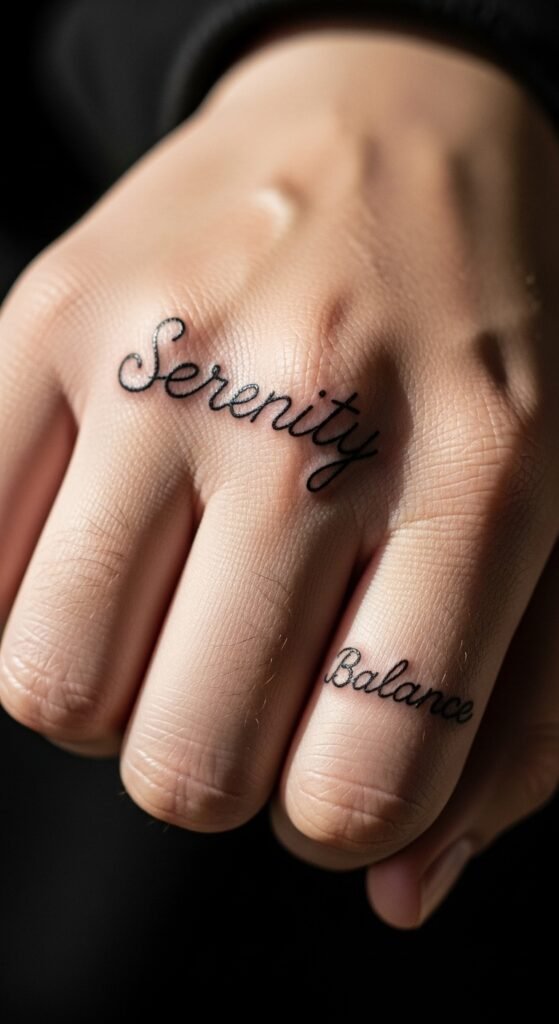 Word Arcs Across Fingers