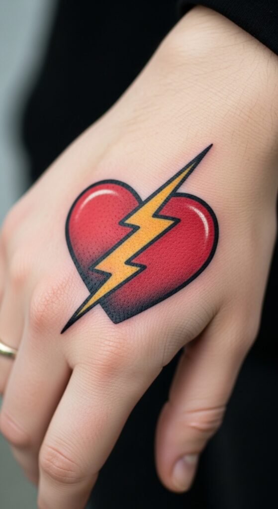 Heart with Lightning Bolt