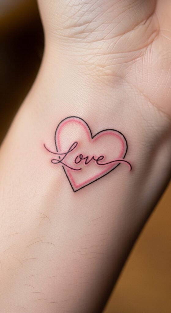 Heart with Handwritten Script