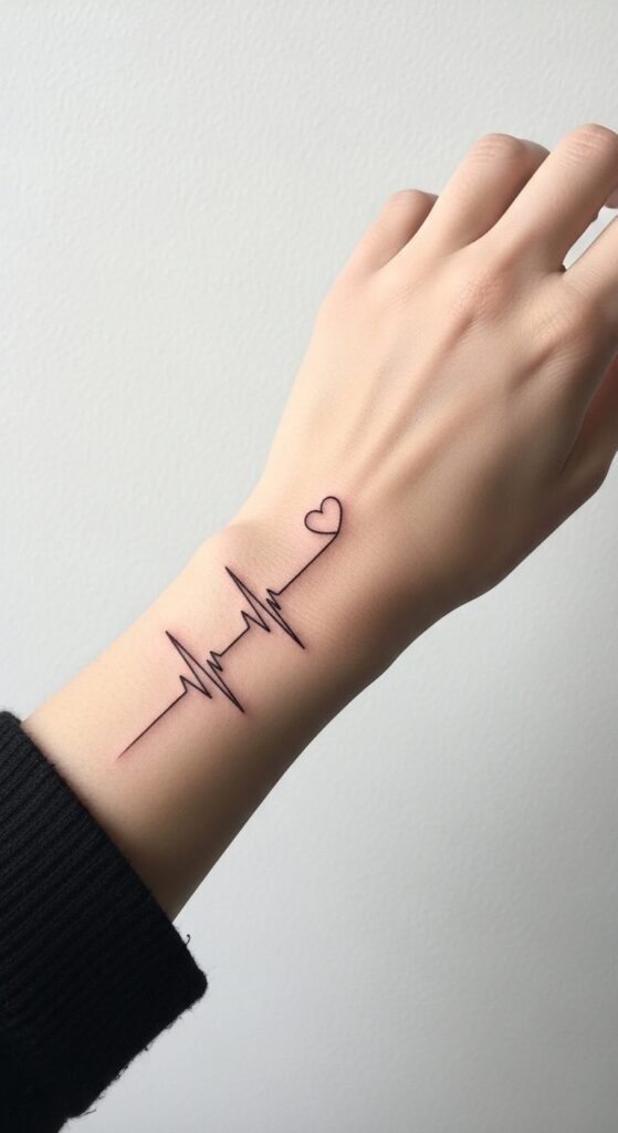 Heartbeat Line Tattoo