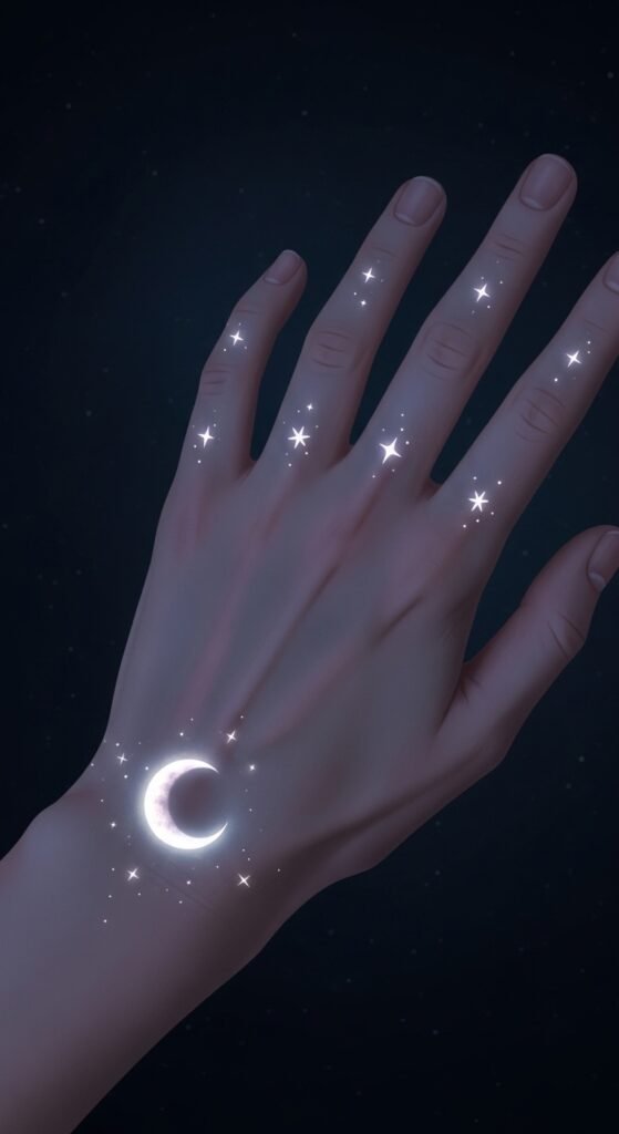 Crescent Moon with Stars